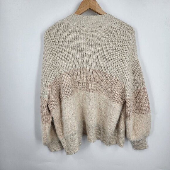 All In Favor Women's Colorblock Cardigan In Cream Size S NWT - Picture 3 of 12